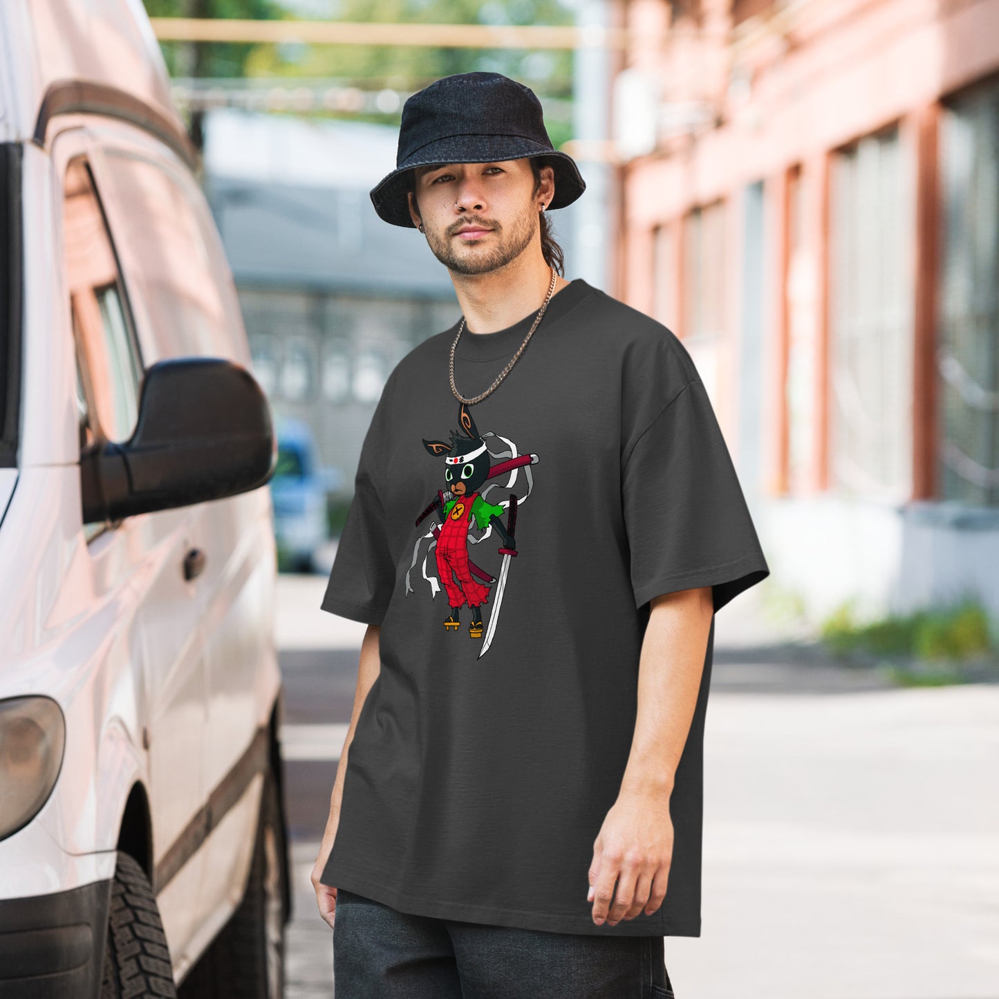 Bing Samurai Oversized faded t-shirt