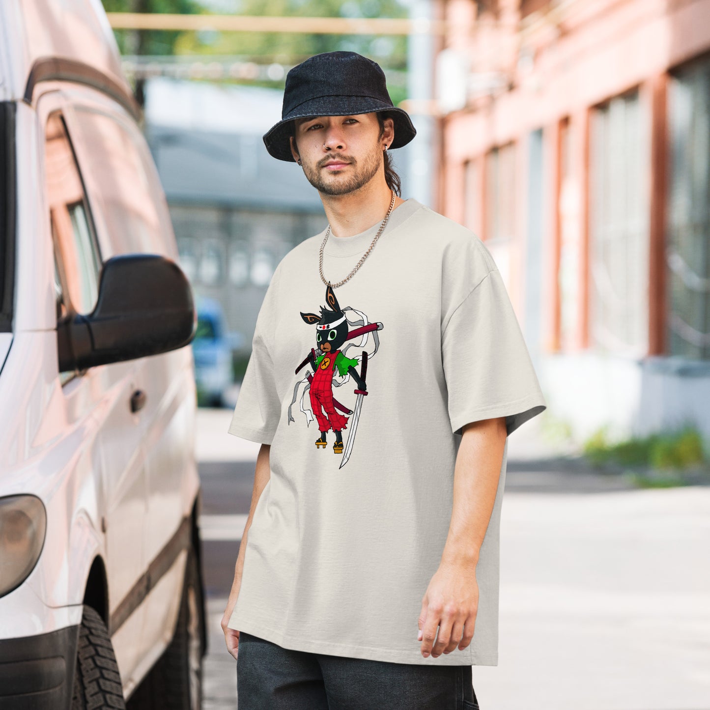 Bing Samurai Oversized faded t-shirt