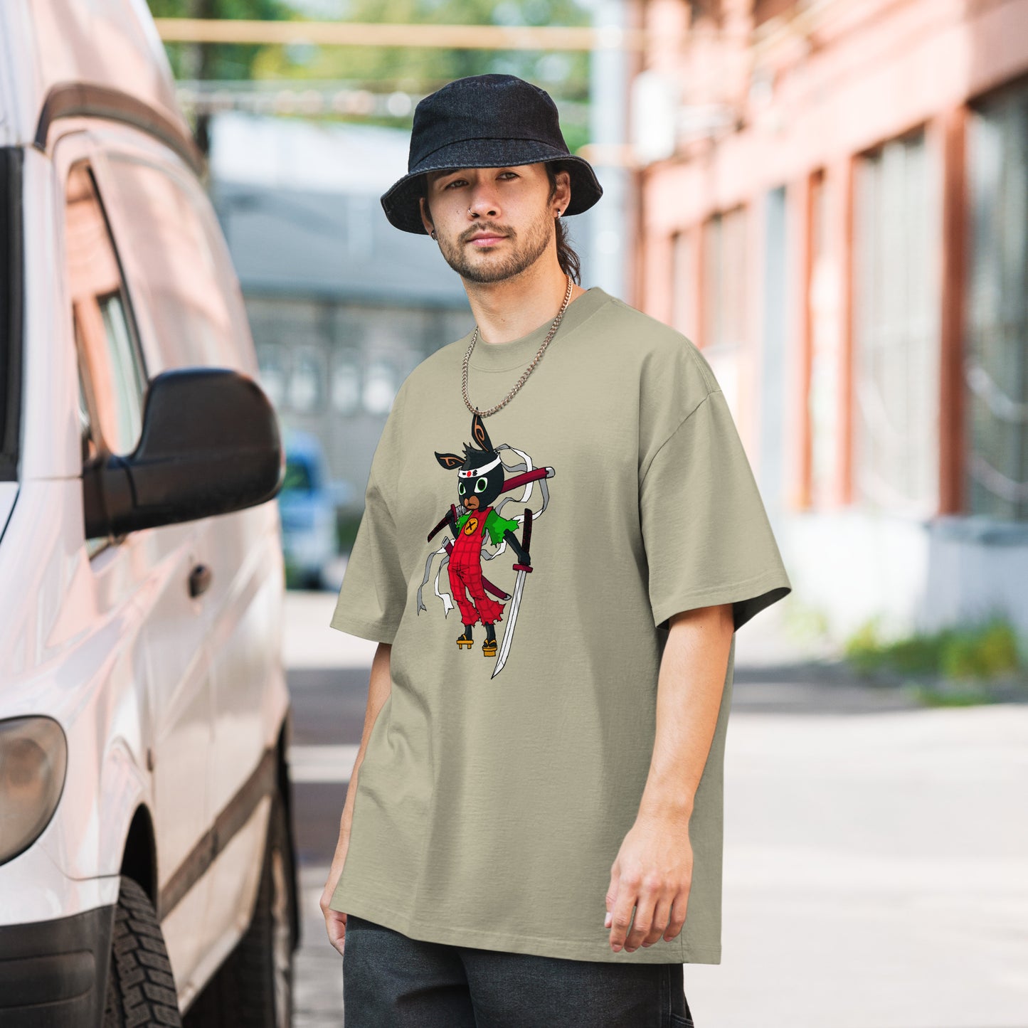 Bing Samurai Oversized faded t-shirt