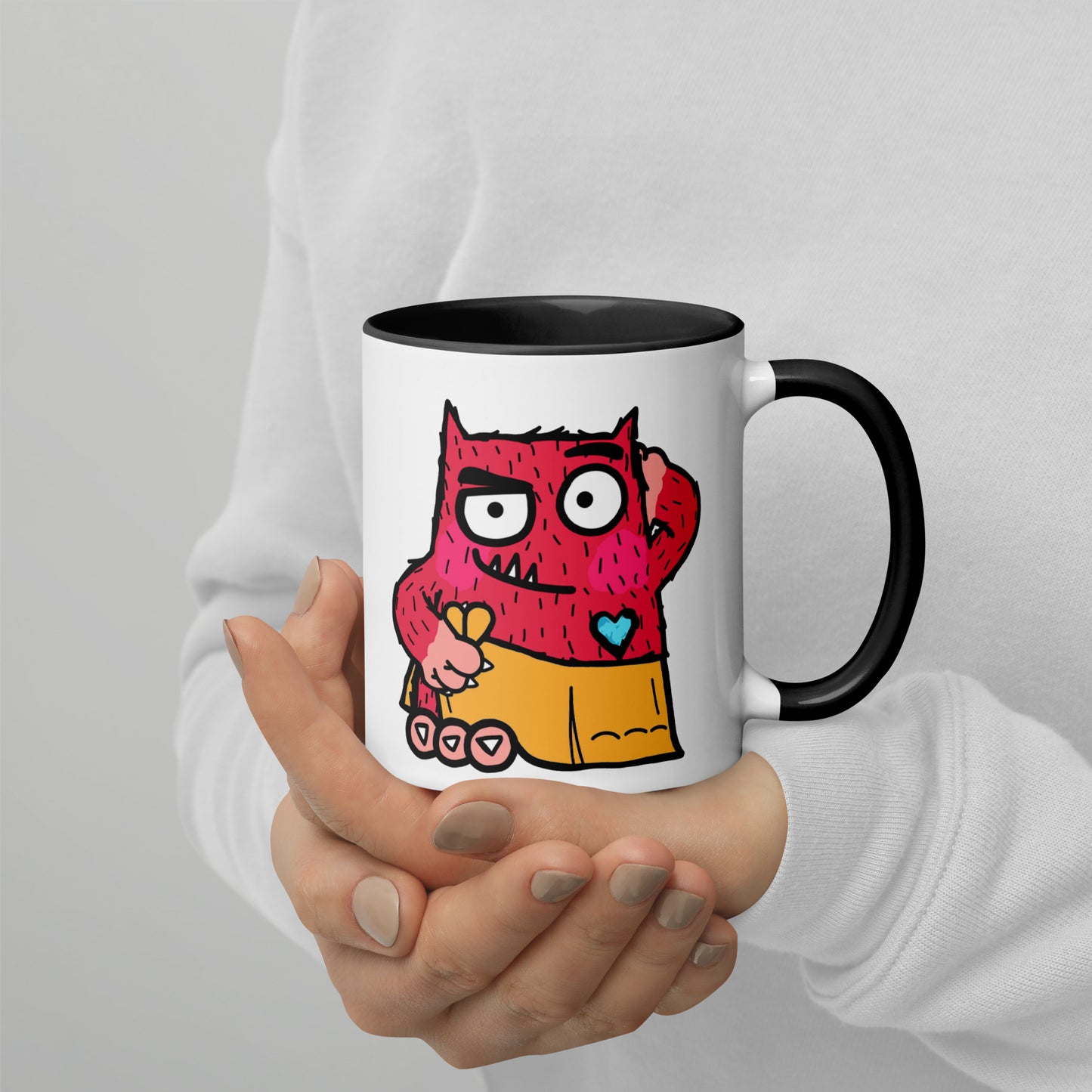 Love monster Mug with Color Inside