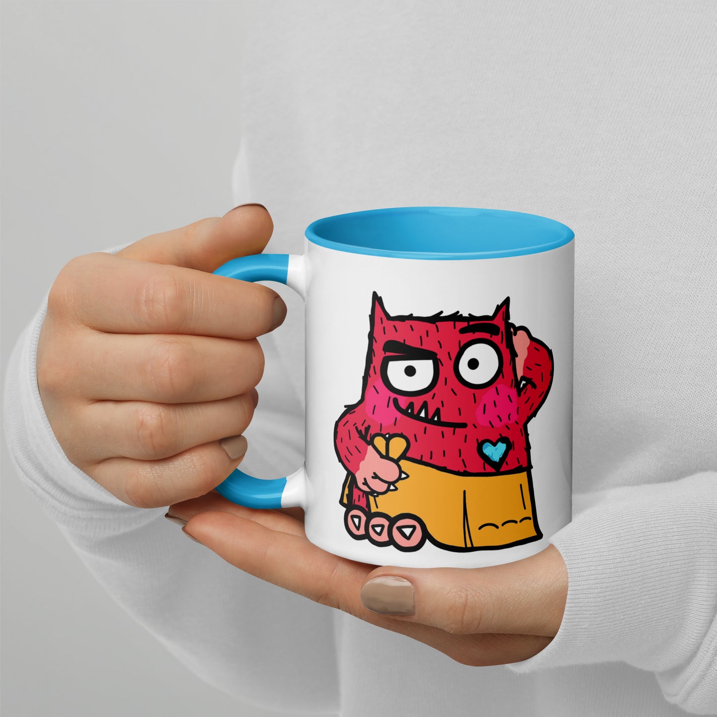 Love monster Mug with Color Inside