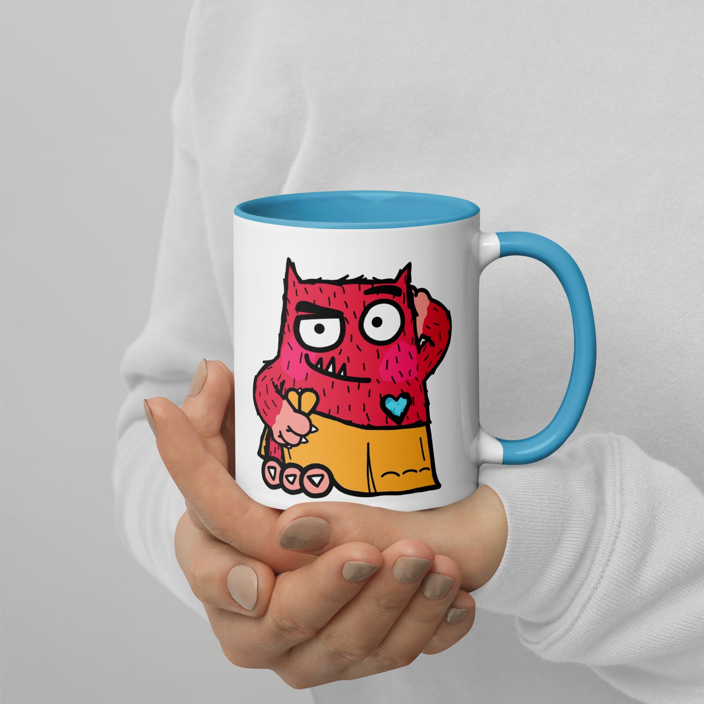 Love monster Mug with Color Inside