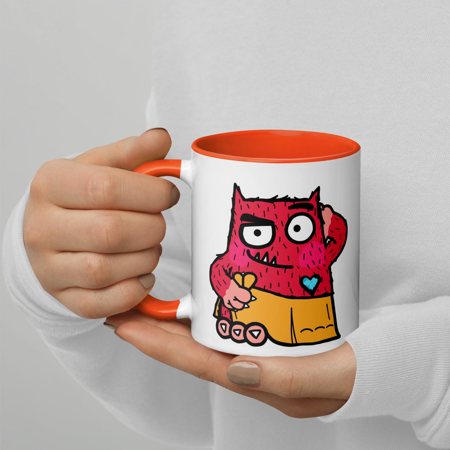 Love monster Mug with Color Inside