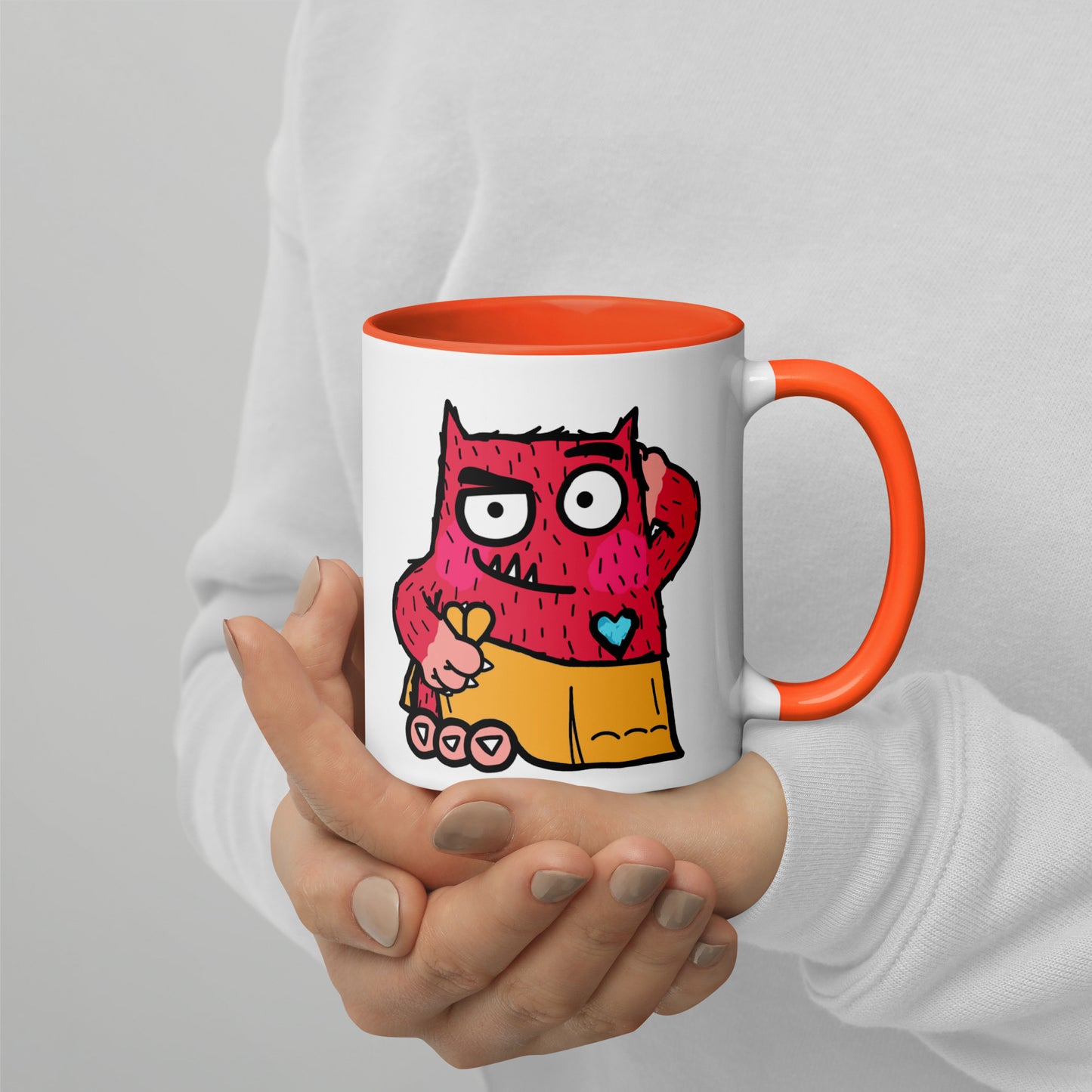 Love monster Mug with Color Inside