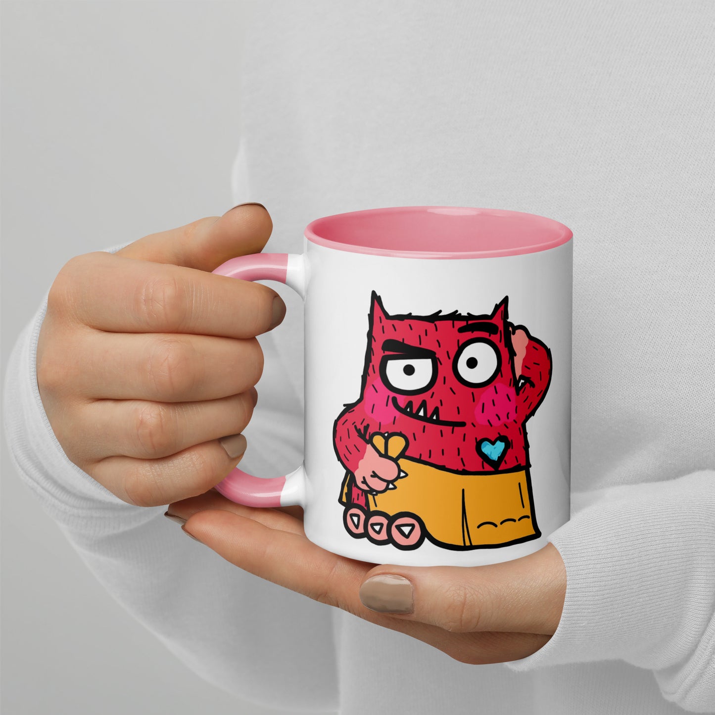 Love monster Mug with Color Inside