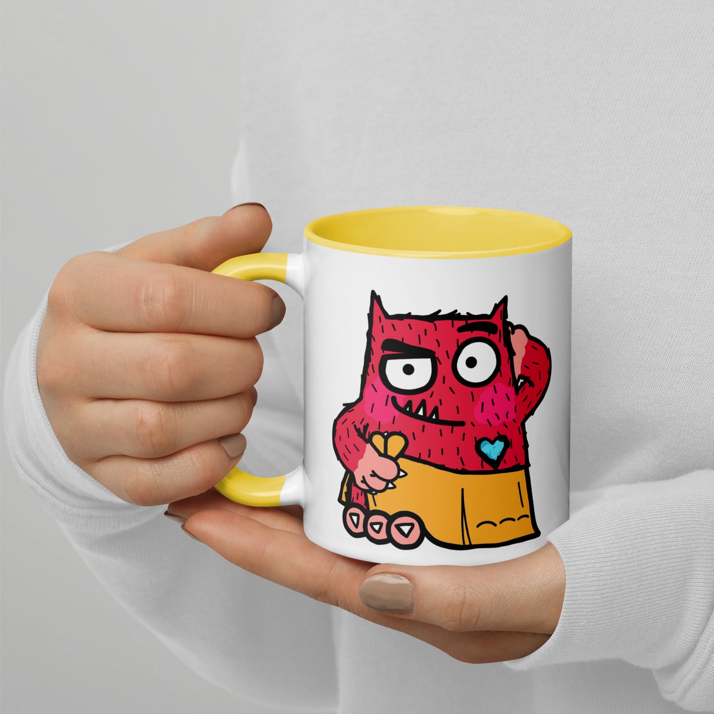 Love monster Mug with Color Inside