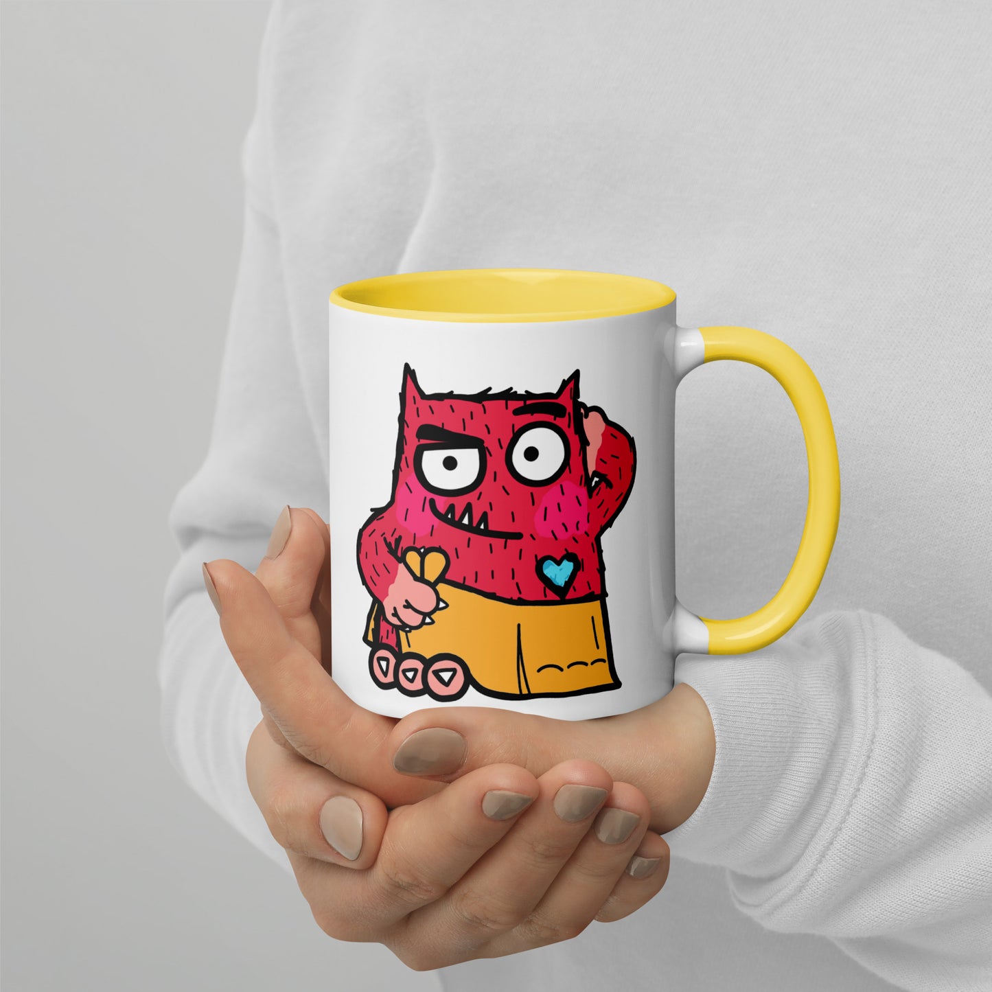 Love monster Mug with Color Inside